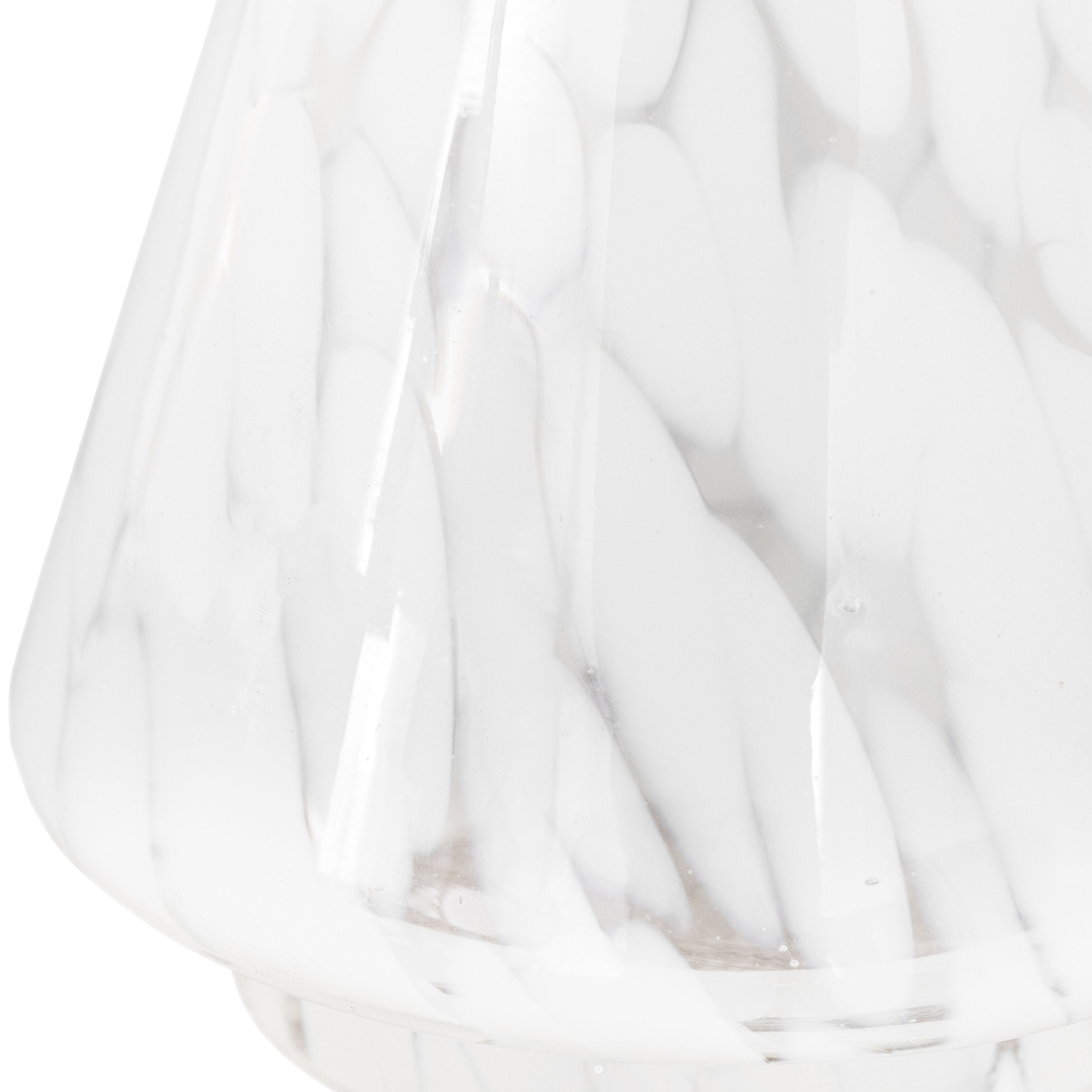 White Confetti Glass Tree Decoration Small